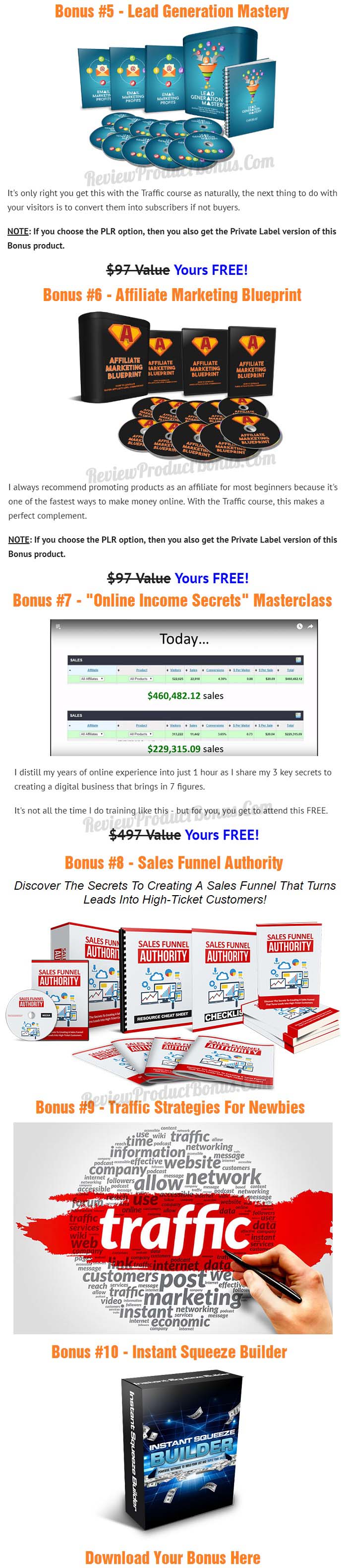Big Traffic Firesale Bonuses