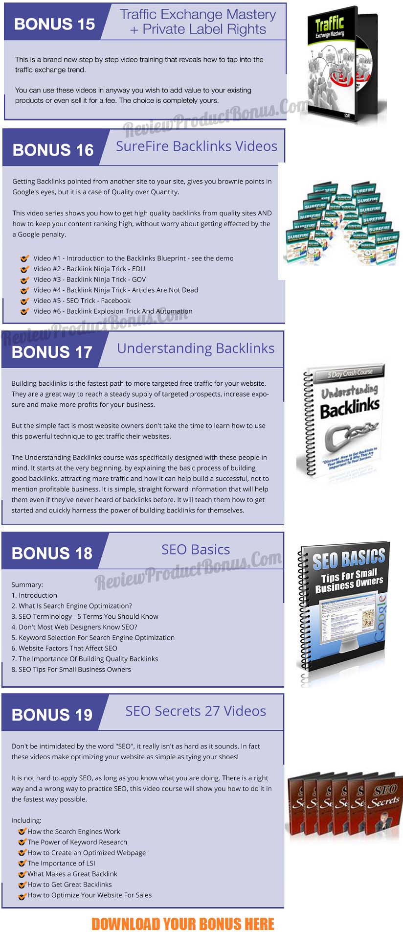 AffiliateRex Bonuses