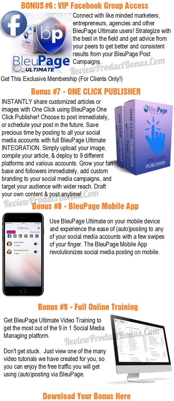 BleuPage Ultimate Bonuses