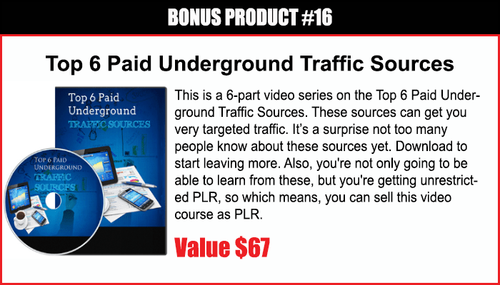 Top 6 Paid Underground Traffic Sources