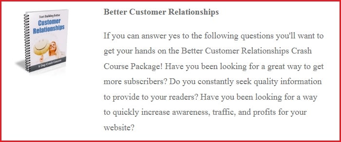 Better Customer Relationships