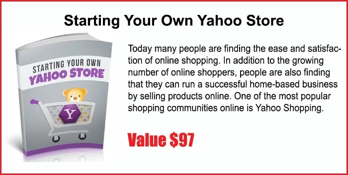 Starting Your Own Yahoo Store