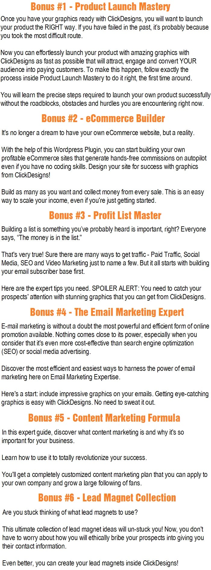 ClickDesigns Bonus