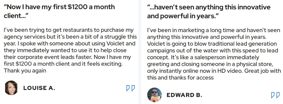 Voiclet Testimonial