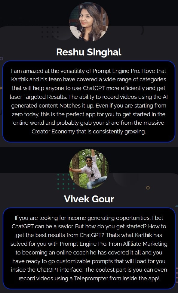 Prompt Engine Pro Testimonials