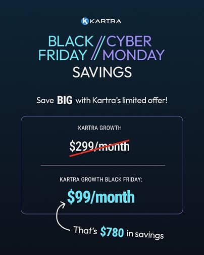 Kartra Black Friday & Cyber Monday Specail Price