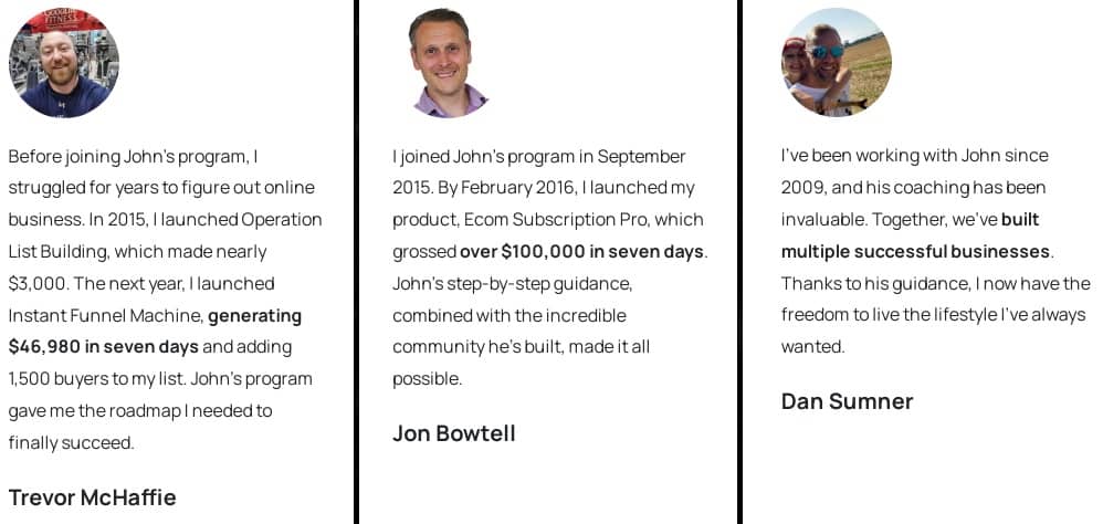 Success Stories from Students of John Thornhill