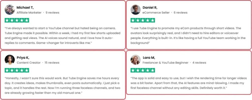 Tube Engine AI Testimonial