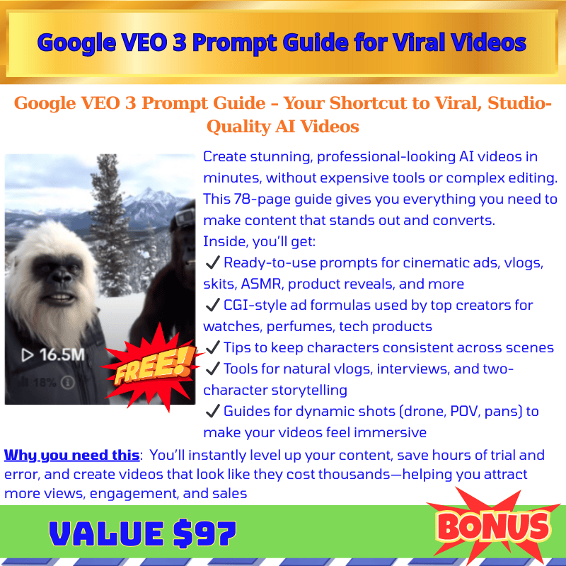 Google VEO 3 Prompt Guide for Viral Videos