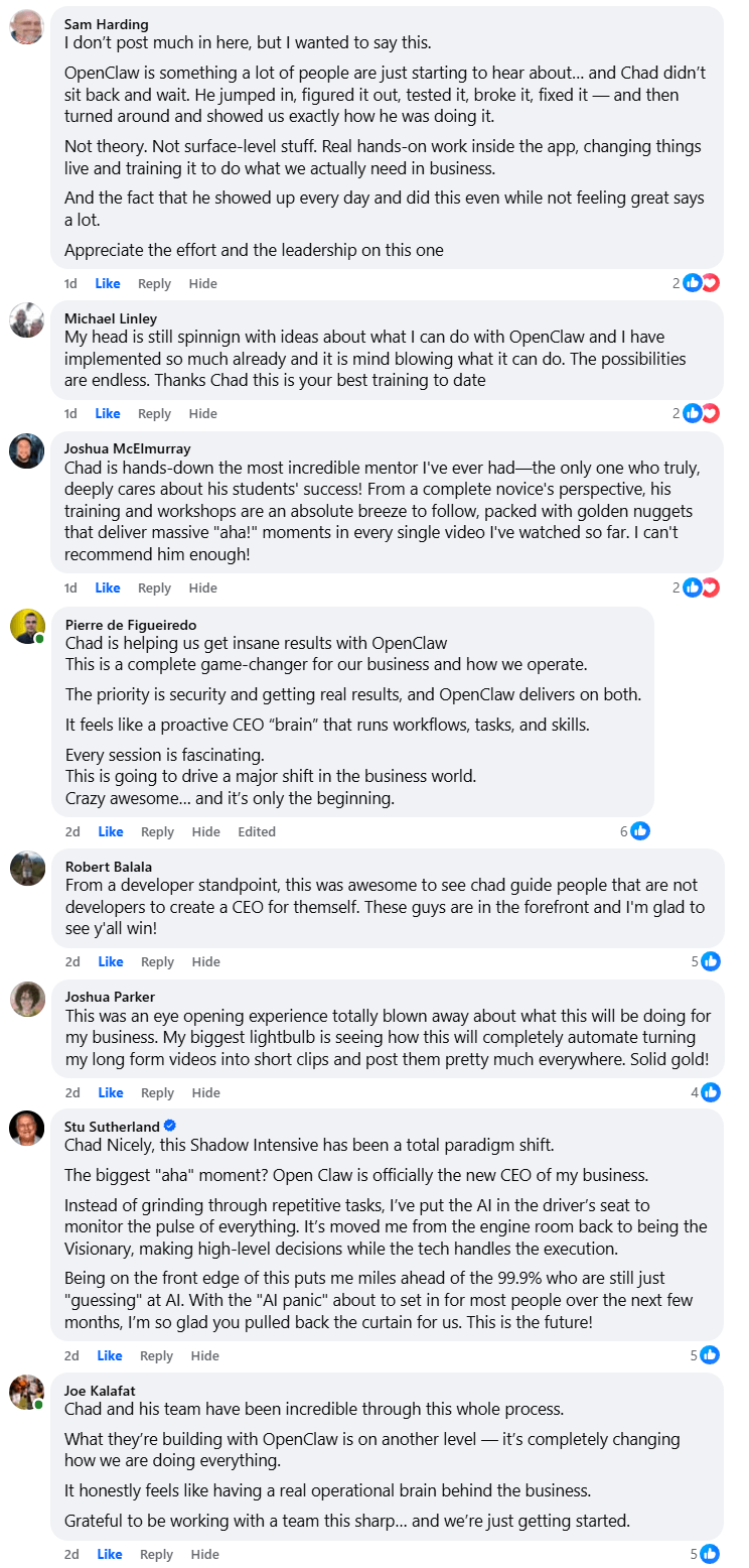 OpenClaw Cracked Testimonials