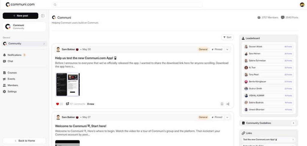 Communi Review - Community platfrom by Sam Bakker