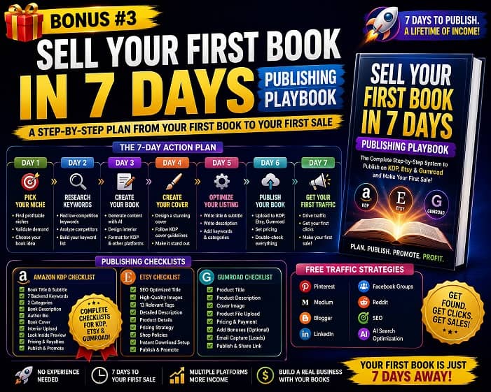 Bonus 3 - Sell_Your_First_Book_In_7_Days_Publishing_Playbook