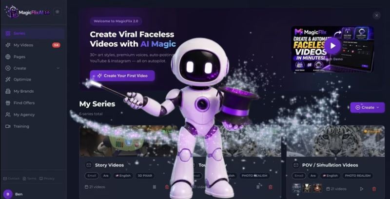 MagicFlix AI 2.0 Dashboard